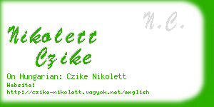 nikolett czike business card